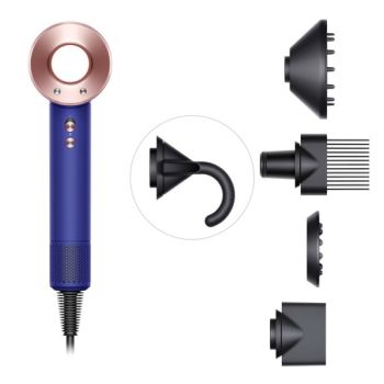 Dyson Supersonic Vinca blue/Rose + кейс для хранения + набор фирменных расчесок + 5 насадок Limited Edition HD08
